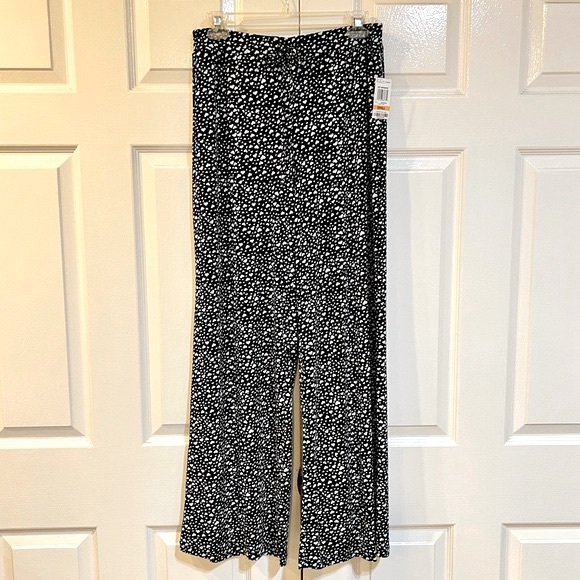 NWT-Style & co-HEART DITSY Print-Stretchy PALAZZO/ Wide Leg -Pants-Sz S - Picture 5 of 7